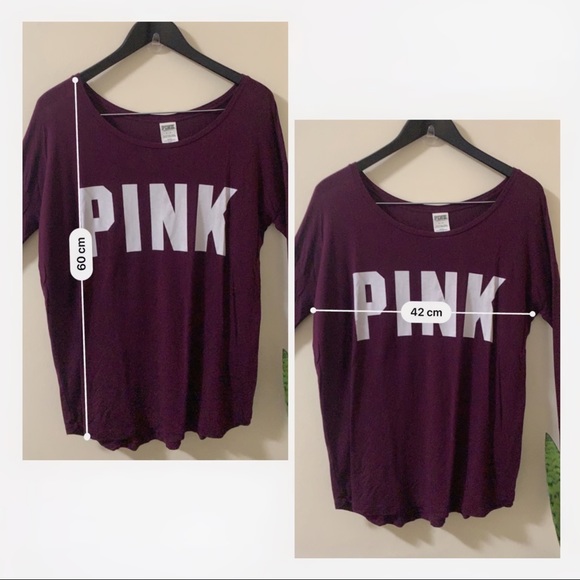 Pink VS Scoop Neck Long sleeves Top - Picture 9 of 9
